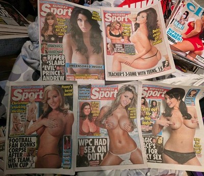 5 Sunday Midweek Weekend Sport Newspapers 2019 bundle lot