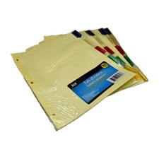 Jot Standard 3-Ring Binder Tab Dividers with Tabs Mixed Colors 4 Pack 40 TOTAL