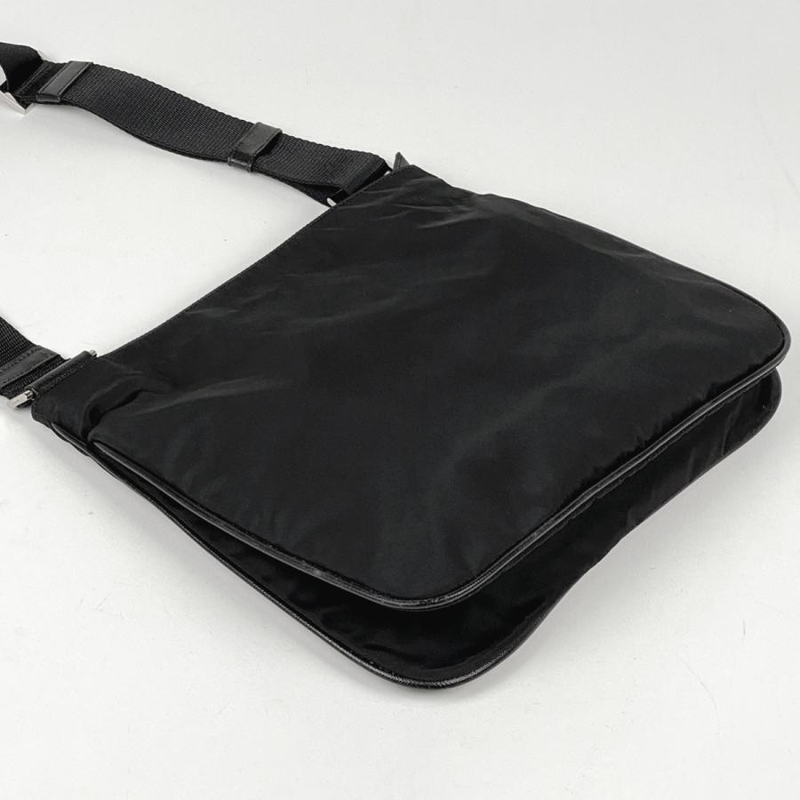 PRADA VA0563 Plate Shoulder Bag Tessuto Nylon Black #BS1560 thumbnail 2