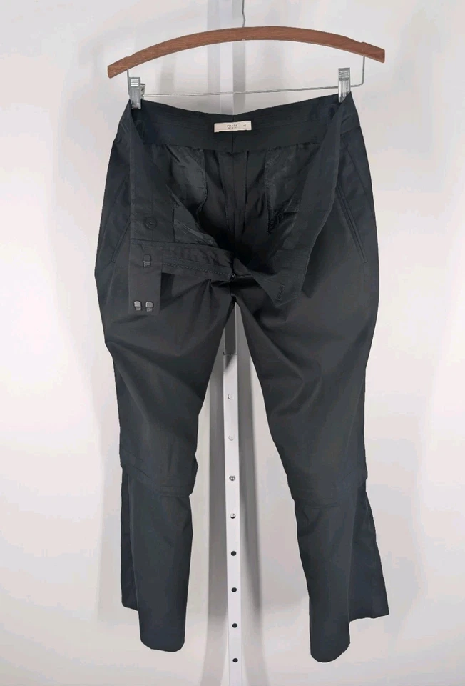 Pantalón Prada 2008 Miucci Acampanado Deconstruido Italia 42 Negro Cintura Baja 33" Foto 4 de 4