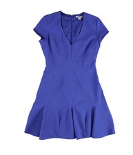 bar III Womens Seam-Detail Fit & Flare Dress, cobaltglaze, 2