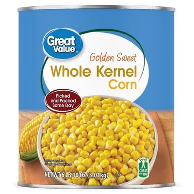 Canned Whole Kernel Corn Sweet Golden Yellow Sweet Corn Large Can 106 oz