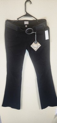 NWT WOMEN'S BEBOP BLACK ANKLE JEANS W /BELT SIZE 3 MSP $54.00. See Picture!