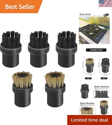#ad 5 PCS Steam Cleaner Attachments for Karcher SC1 SC7 Brass amp; Nylon Brush Set $19.99