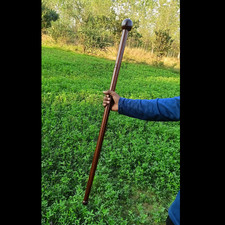 1920s Style Wooden Walking Stick  African Rosewood  Mahogany Cane Vintage 36''