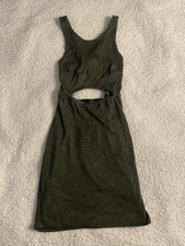 Windsor Dark Green cross cross back bodycon Short Dress