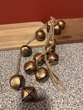 13 Jingle Bells Ornaments Golden Roped Bells SH2
