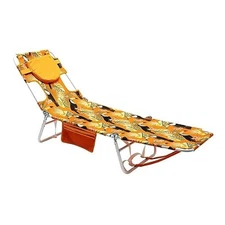 SUNNYFEEL Silla de playa para adultos con agujero facial, Naranja (Orange Bird)