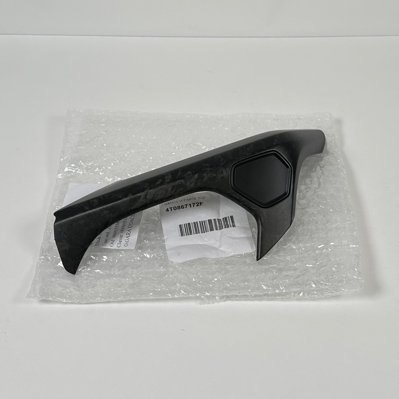 OEM Genuine Lamborghini 4T0867172F Forged Carbon Handle Shell, Upper Part