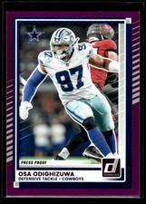 2025 Donruss Football 253 Osa Odighizuwa Press Proof Purple-101125