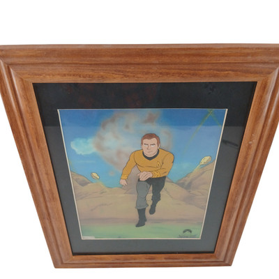 1993 Star Trek Captain Kirk Framed Paramount Print Wall Art 12.5x15.5''