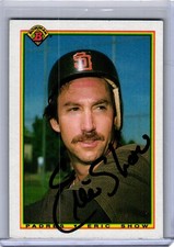 RARE 1990 Bowman - Eric Show #209 Signed Beckett BAS BU86462 PADRES DIED 1994