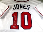 Chipper Jones / Autographed Atlanta Braves White Custom Baseball Jersey / COA