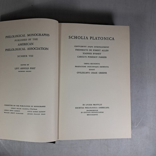 Scholia Platonica Greene 1938 Hardcover American Philological Association - Picture 5 of 14