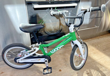 Woom 2 Green Kids Bike 14-inch, 3-6 YEAR-OLD