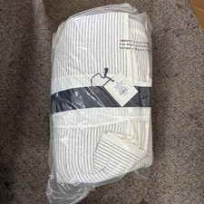 NWT Hearth Hand Magnolia FULL/QUEEN Quilt 88 x 92 Mini Stripe Cream Gray