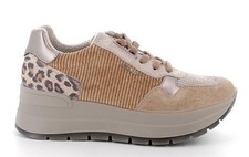 IGI & CO 8677611 A/I scarpe donna pelle camoscio velluto sneakers casual zeppa