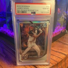 2025 Bowman James Wood Red Rookie PSA 10 #29 