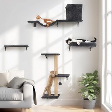 Cat Wall Shelves, Stable  Safe 4 in 1 Cat Walls Furniture Set, Wooden Kitten...