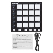 Doanas-WORLDE MIDI Controller Beat Maker Machine 6 Assignable Knobs Note Repeat
