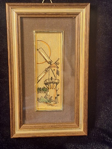 Vintage Miniature Screen Printing on 22Kt Gold Leaf - Italian Foglia Oro - Bild 4 von 13