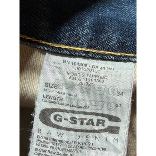 G Star Raw Morris Tapered Light Wash Button Fly Jeans Herren Größe 34x34 Distressed - Bild 13 von 17