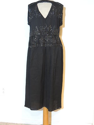 fitted flapper dress Unique Vintage Black & Teal Peacock Beaded Nadine Fringe Flapper Dress main image 1
