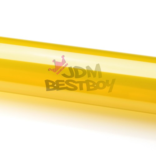 12"X72" Gloss Golden Yellow Tint 3000K Headlight Fog Light Taillight Vinyl Film - Picture 3 of 6
