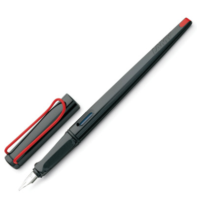 Lamy - Joy Calligraphy Fountain Pen- Shiny Black with Red Clip - 1.5 mm Stub Nib