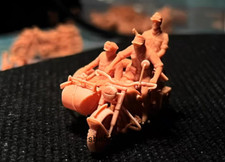 NEW 3D Printed 1/72 WW II German motorcycle and 3 Person drivers Model Unpainted