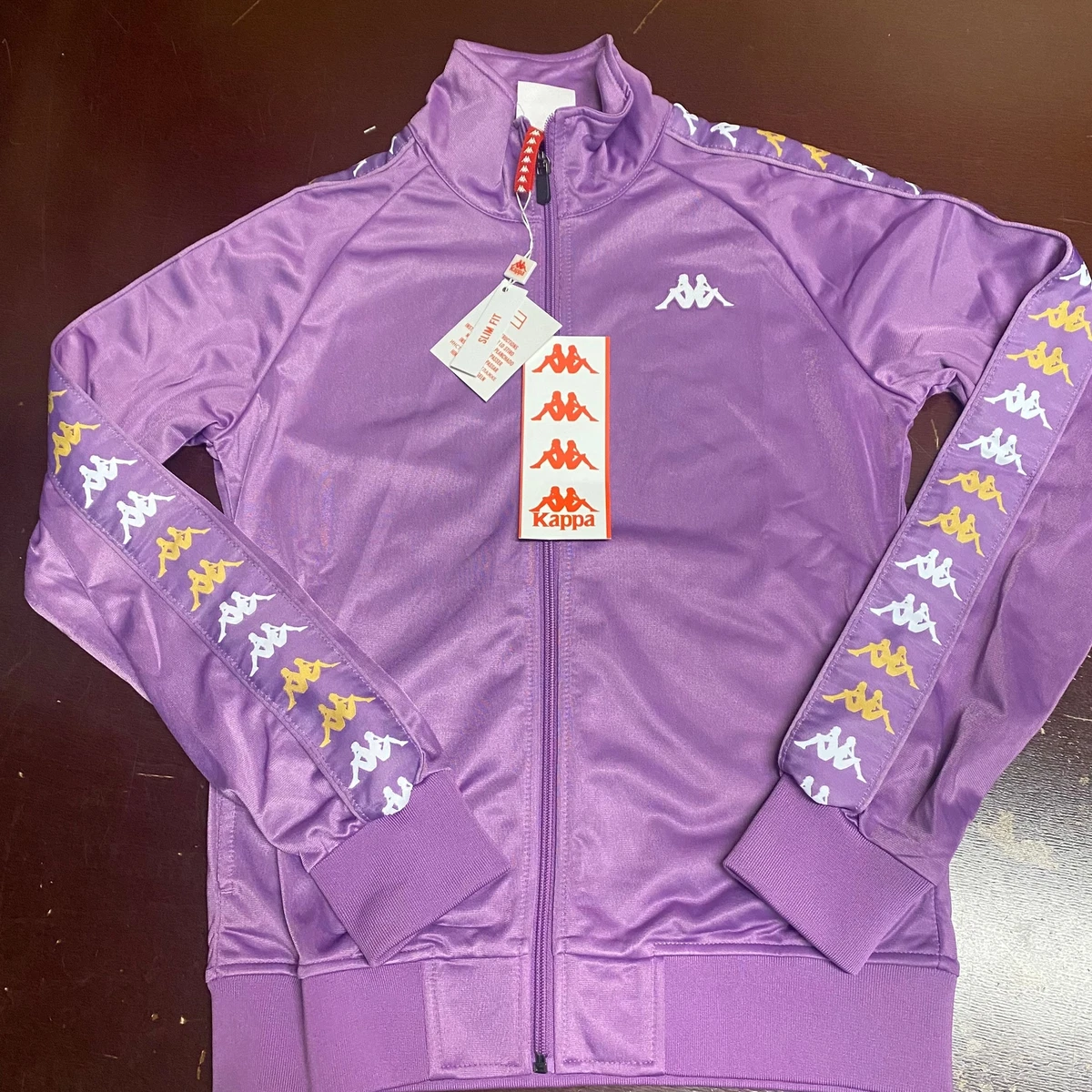 Kappa Womens Purple 222 Banda Hatillo Slim Fit Full Zip Track