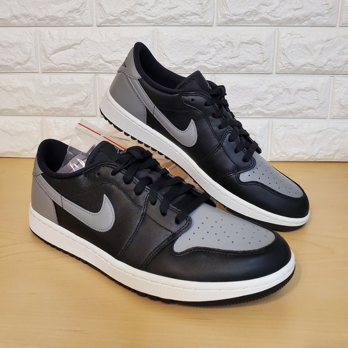 Nike Air Jordan 1 Low G Mens Size 11.5 Golf Shoes Black Grey
