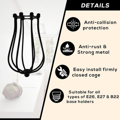 Retro Vintage Wandleuchte Industrielle Ballonform Wandlampe E27 Flur Schlafzimme - Afbeelding 6 van 12