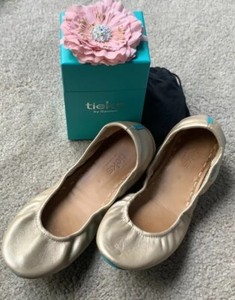 champagne tieks size 8