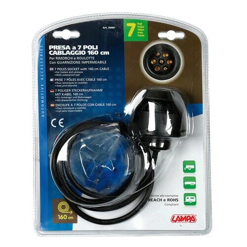 Socket A 7 Poles for Wiring By 160cm Cart Caravan Trailer Lights - Image 3 of 4