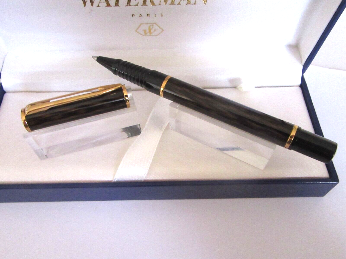 Stylo Bille WATERMAN Laureat Laqué Marbré Rouge Et Noir – Neuf De Stock, Classe Intemporelle