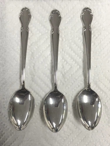 ONE vintage sterling silver demitasse spoon WEDDING BELLS ROGERS INTERNATIONAL
