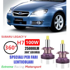 SUB LEGACY V FARI LENTICOLARI LAMPADE LED H7 12V 25 KLM Modello 360° ULTRAWHITE
