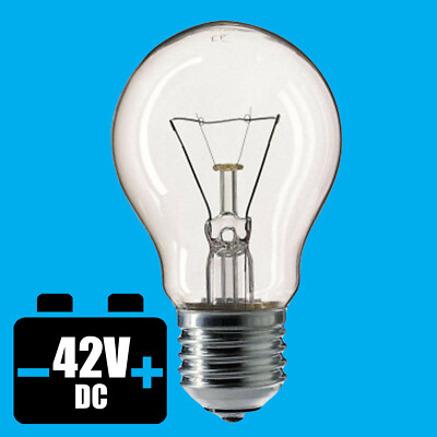 4x 40W 42V Niederspannung GLS klar dimmbar ES E27 Edison Schraube Glühbirne Lampe