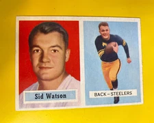 RS19839  1957 Topps #75 Sid Watson STEELERS ROOKIE