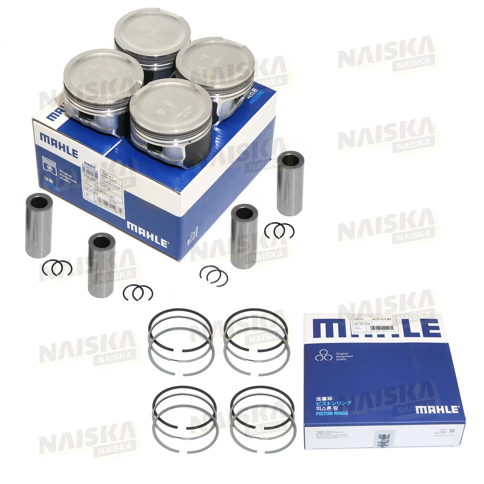 4x Engine Pistons & Rings 81mm STD Set For VW Jetta Beetle Golf GTI Audi A4 1.8T — 第 2/4 张图片