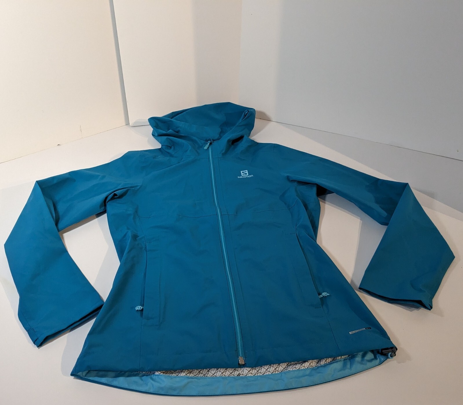 Giacca con cappuccio Salomon AdvancedSkin Dry 10K taglia XS cerniera frangivento impermeabile