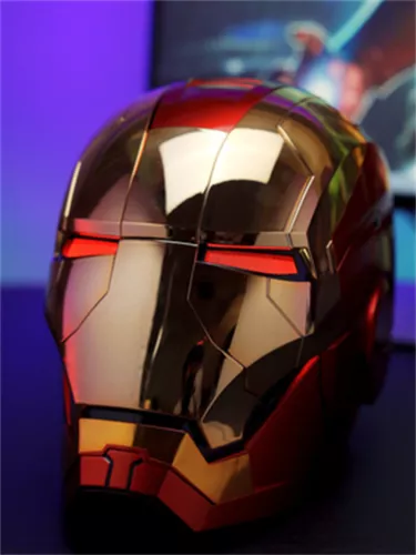AUTOKING Iron Man MK5 1:1 Helmet Wearable Voice-control Mask Cosplay Golden Ver. - Picture 4 of 23
