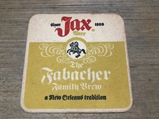 Jax Beer Coaster - The Fabacher Family Brew a New Orleans Tradition
