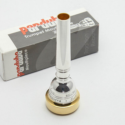 Genuine Parduba Double Cup 3 24K Gold Rim & Cup Trumpet Mouthpiece