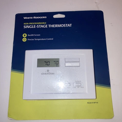New Emerson Non-Programmable Single Stage Thermostat NP110