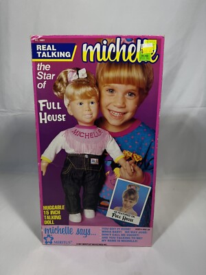 Full House Huggable 15'' Talking Michelle Doll 1991 Tested Working w/ Box
