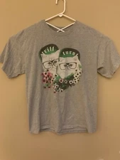 A-Lab Turnt Trill Grey Cotton Blend Short Sleeve T-Shirt Size large