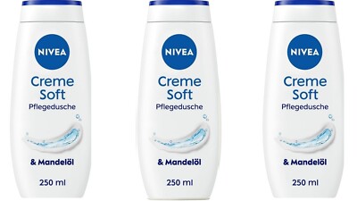 NIVEA Pflegedusche Creme Soft mit Mandelöl 3x250ml   Sanfte Pflege  