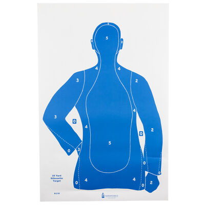 Action Target B-21E Blue Cardstock Target, 23''x35'' 100 Per Box Paper Target